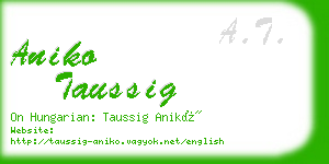 aniko taussig business card